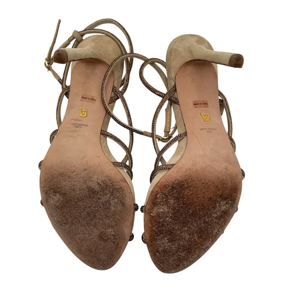 Veronica Beard Strappy Sand Topaz Aneesha Sandals Size 8 US / 38 EU